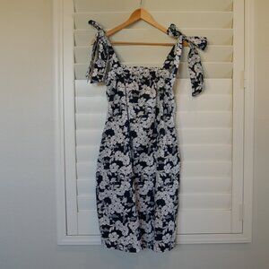 J. Crew Poplin Dress with Tie Shoulders